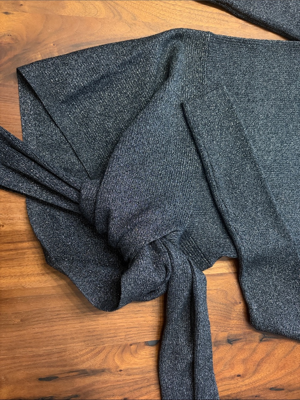 ANTONIO MELANI Metallic Charcoal Crewneck Sweater - Picture 3 of 3